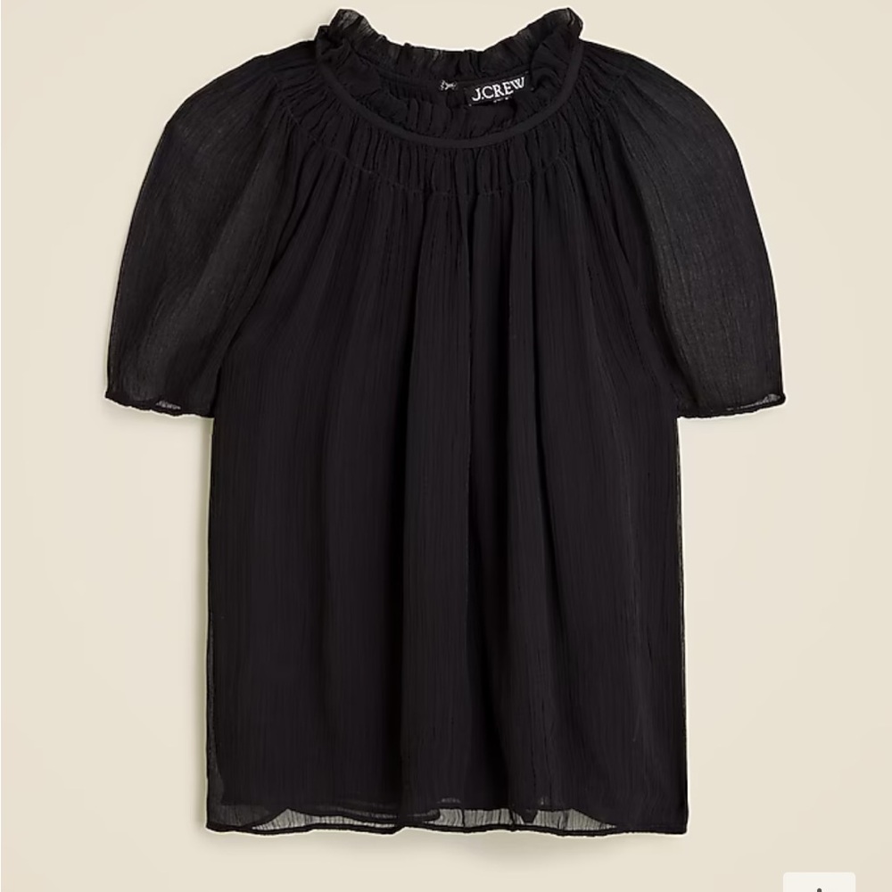 NWT Crinkle chiffon smocked top from J. Crew
